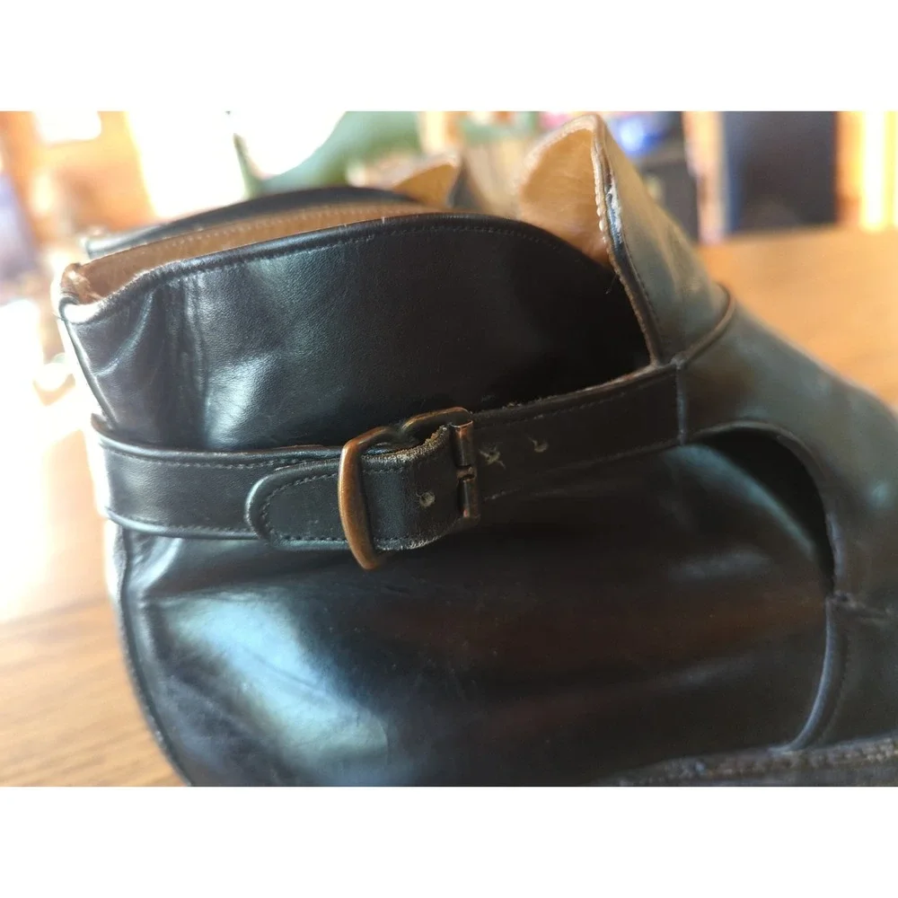 Vintage CHURCH'S CHEANEY Black Monk Strap Boots US Size 9 Made in England